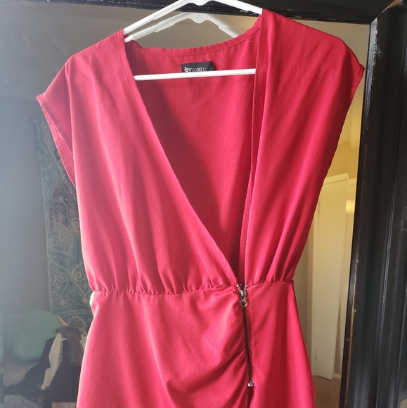 Red Mini Wrap Dress - Picture 1 of 2